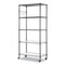 Alera 36 in. x 18 in. x 72 in. 5-Shelf Wire Shelving Kit with Casters and Shelf Liners - Black Anthracite